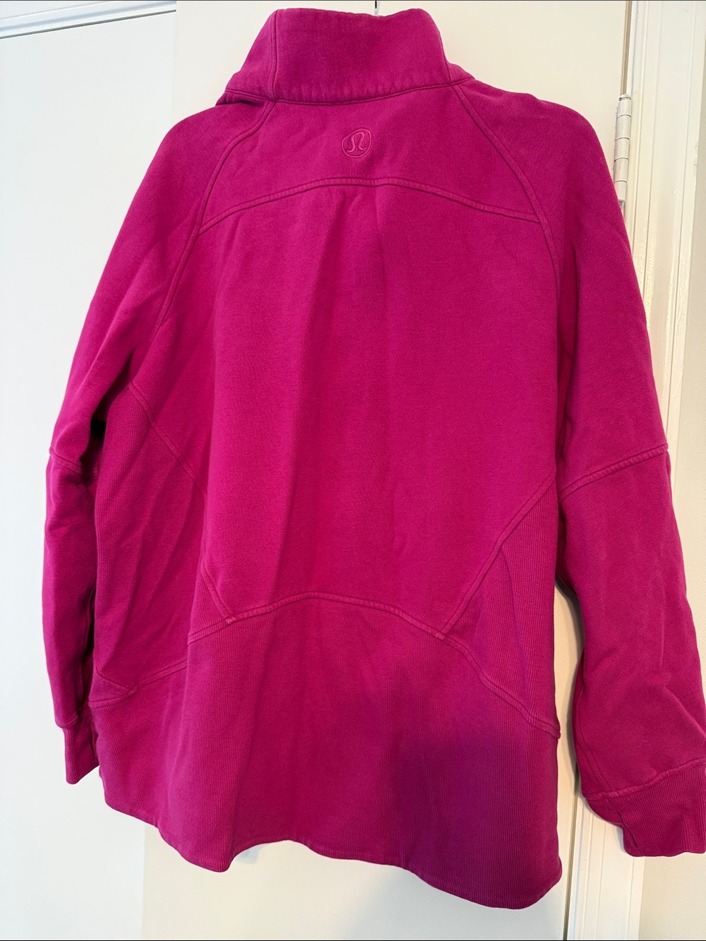 Lululemon Scuba Oversized Funnel Neck Half Zip Long Magenta Smoke XL/XXL - Picture 6 of 7